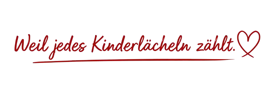 Slogan der Herz & Hand Kinderbetreuung in Hamburg mit dem Leitsatz ‚Weil jedes Kinderlächeln zählt.
